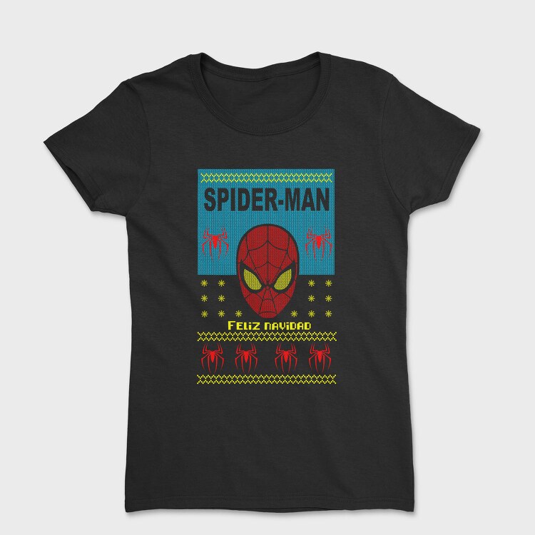 Spiderman Holiday Knit, Tricou Femei