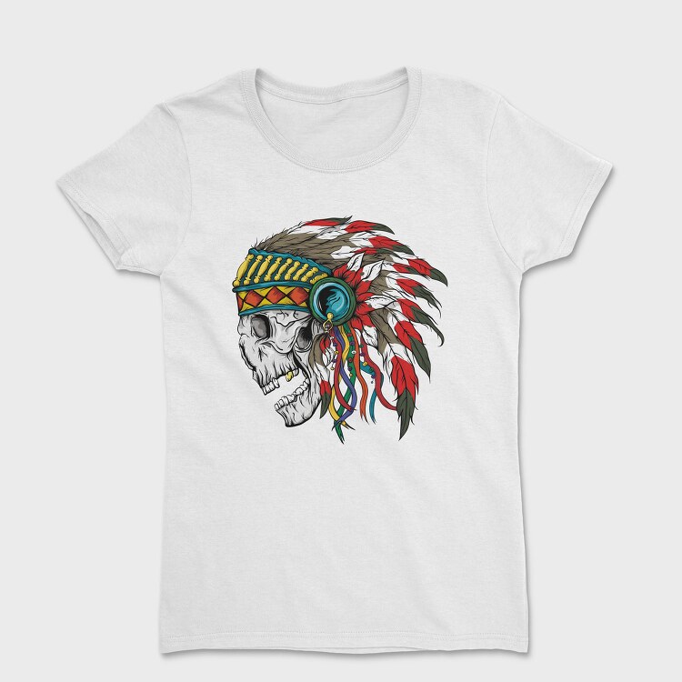 Skull Chief Feathers, Tricou Femei