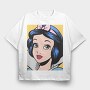 Snow White Pop Art, Tricou Oversize Barbati (Unisex)