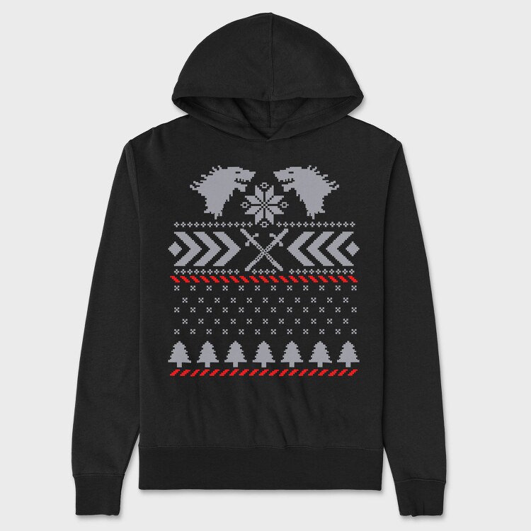 Snowflake Xmas, Hanorac Oversize Barbati (Unisex)