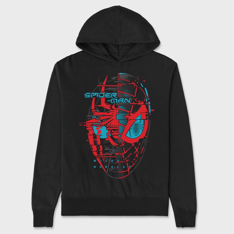 Spiderman Miles Morales, Hanorac Oversize Barbati (Unisex)
