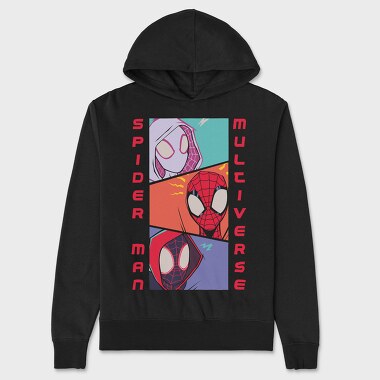 Spiderman Multiverse, Hanorac Oversize Barbati (Unisex)