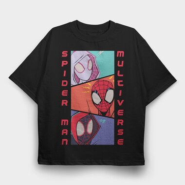 Spiderman Multiverse, Tricou Oversize Barbati (Unisex)