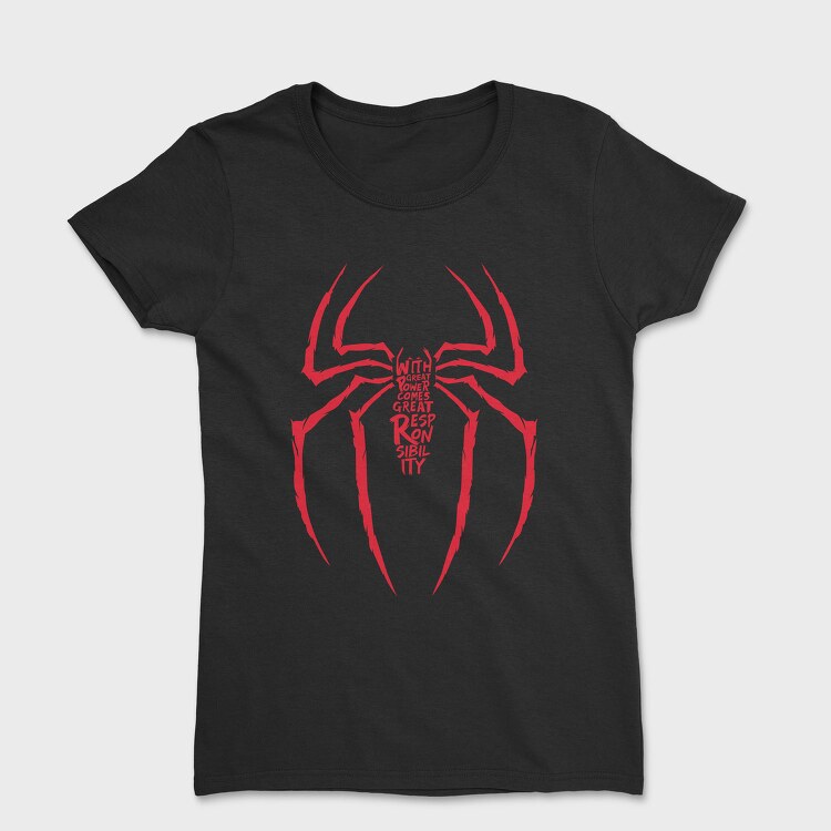 Spiderman Power Responsibility, Tricou Femei