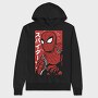 Spiderman Red Mask, Hanorac Oversize Barbati (Unisex)