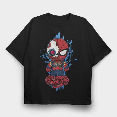 Spiderman Rose Splash, Tricou Oversize Barbati (Unisex)