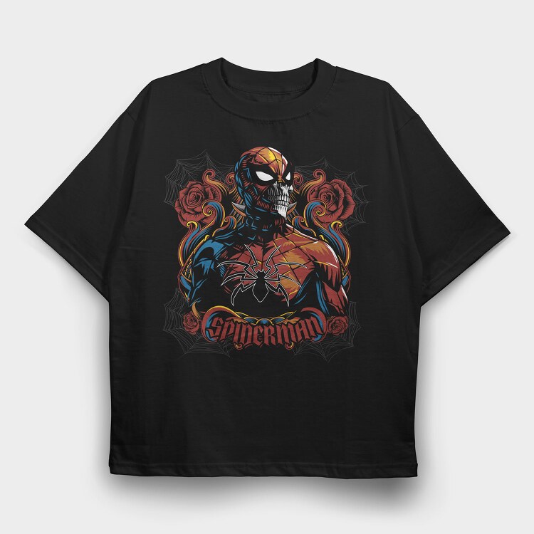 Spiderman Roses, Tricou Oversize Barbati (Unisex)