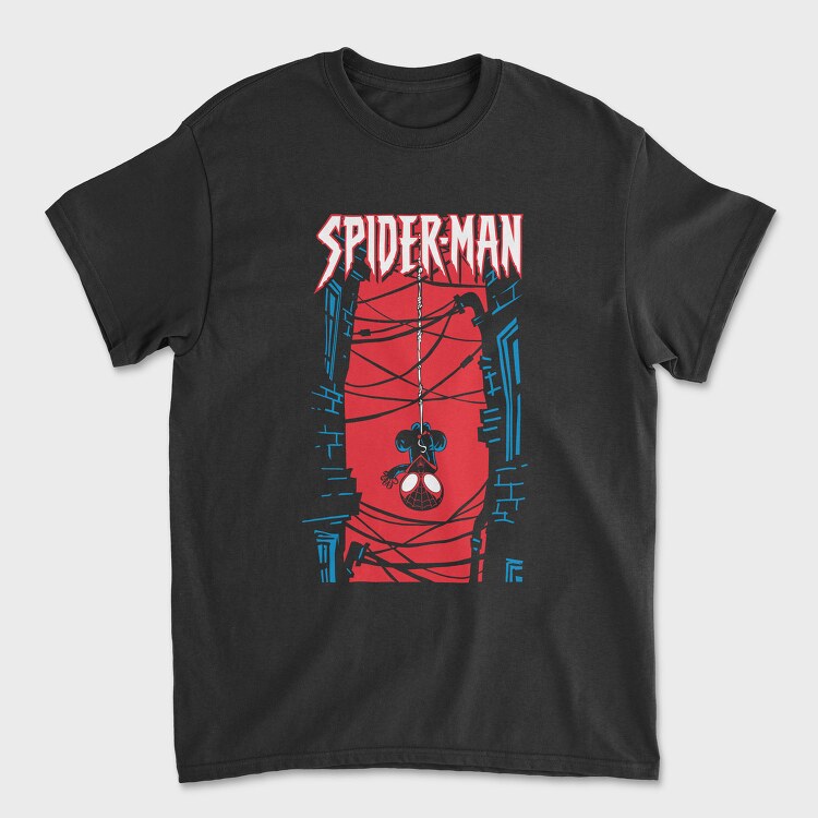 Spiderman Web City, Tricou Barbati (Unisex)