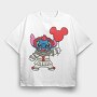 Stitch Clown Balloon, Tricou Oversize Barbati (Unisex)