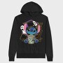 Stitch Ghost Halloween, Hanorac Oversize Barbati (Unisex)