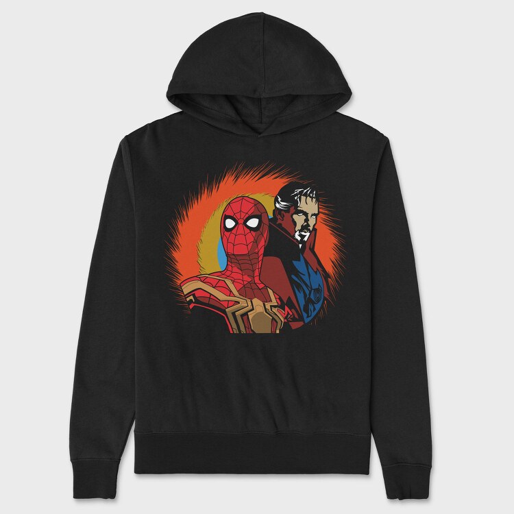 Spiderman Skull Burst, Hanorac Oversize Barbati (Unisex)