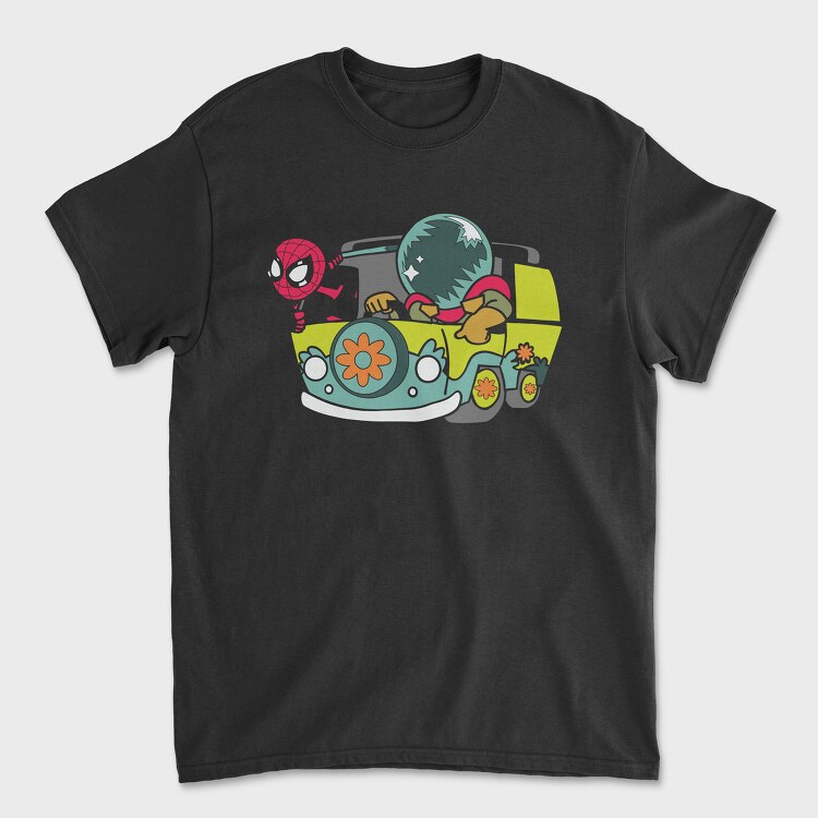 Spiderman Surf Van, Tricou Barbati (Unisex)