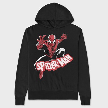 Spiderman Web Crawl, Hanorac Oversize Barbati (Unisex)