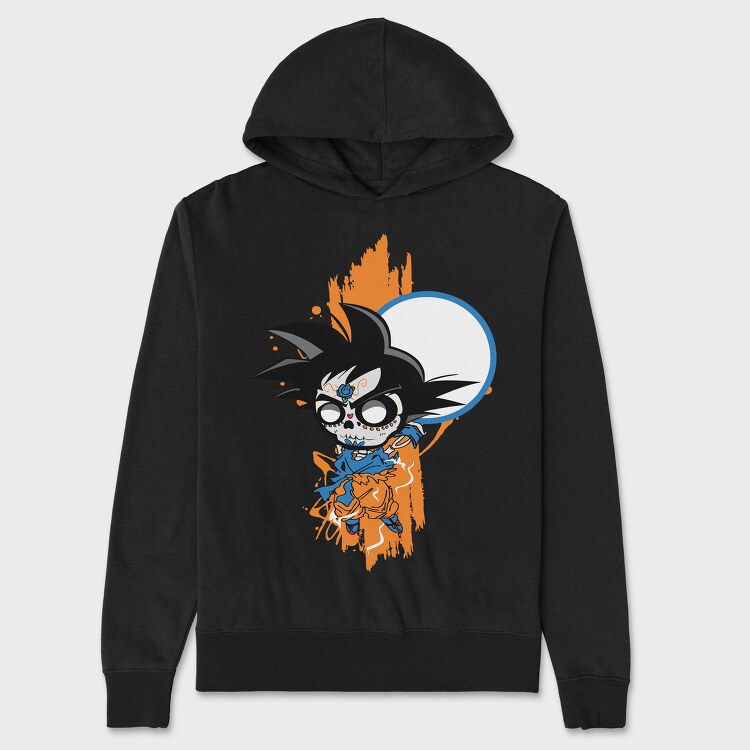 Sugar Skull Goku, Hanorac Oversize Barbati (Unisex)