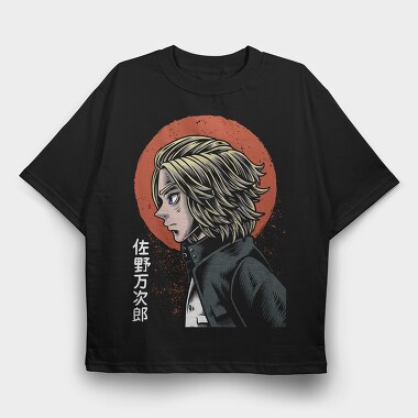 Sunset Samurai, Tricou Oversize Barbati (Unisex)