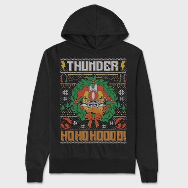 Thunder Ho Ho Ho, Hanorac Oversize Barbati (Unisex)