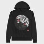 Tiger Roar Yin Yang, Hanorac Oversize Barbati (Unisex)
