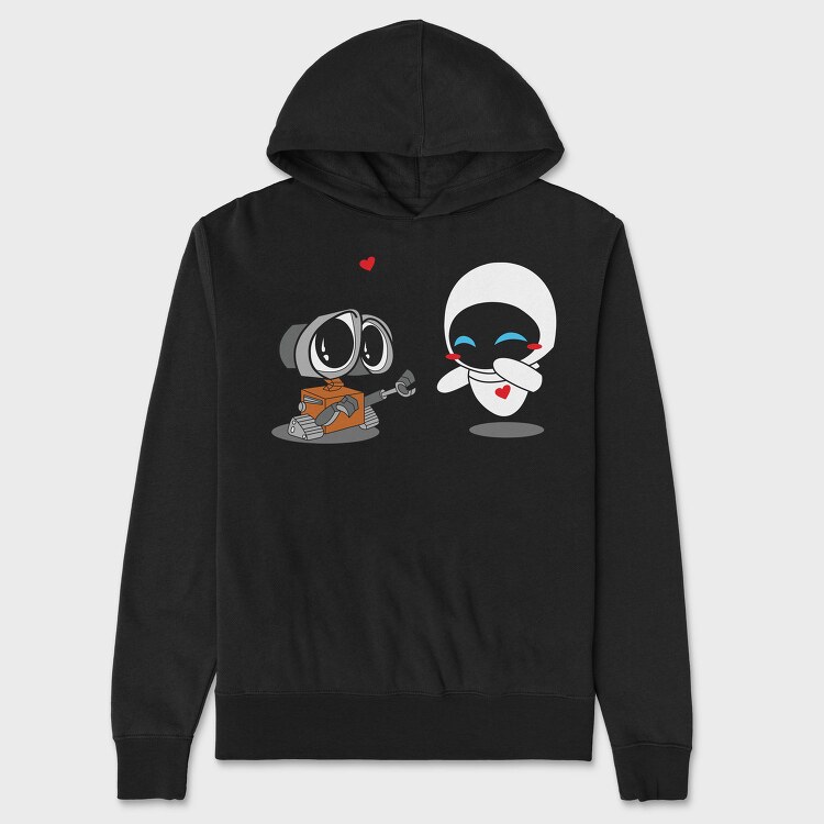 Wall E Love You, Hanorac Oversize Barbati (Unisex)