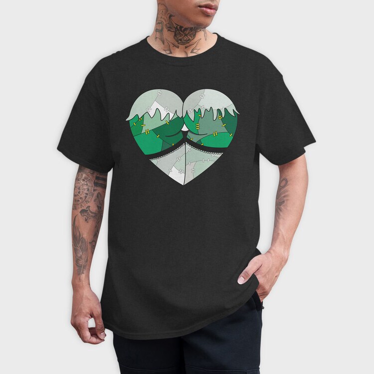 Heart Mountain Split, Tricou Barbati (Unisex)