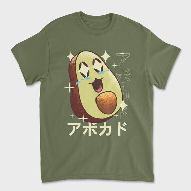 Tricou Barbati (Unisex), Avocado Crazy Kawaii