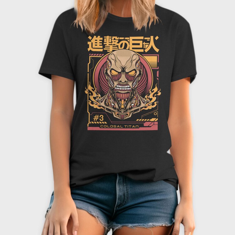 Colossal Titan Face 1, Tricou Barbati (Unisex)
