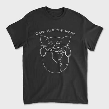 Cats Rule the World, Tricou Barbati (Unisex)