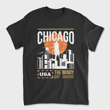 Chicago, Tricou Barbati (Unisex)