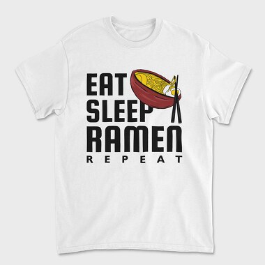 Eat Sleep Ramen Repeat, Tricou Barbati (Unisex)