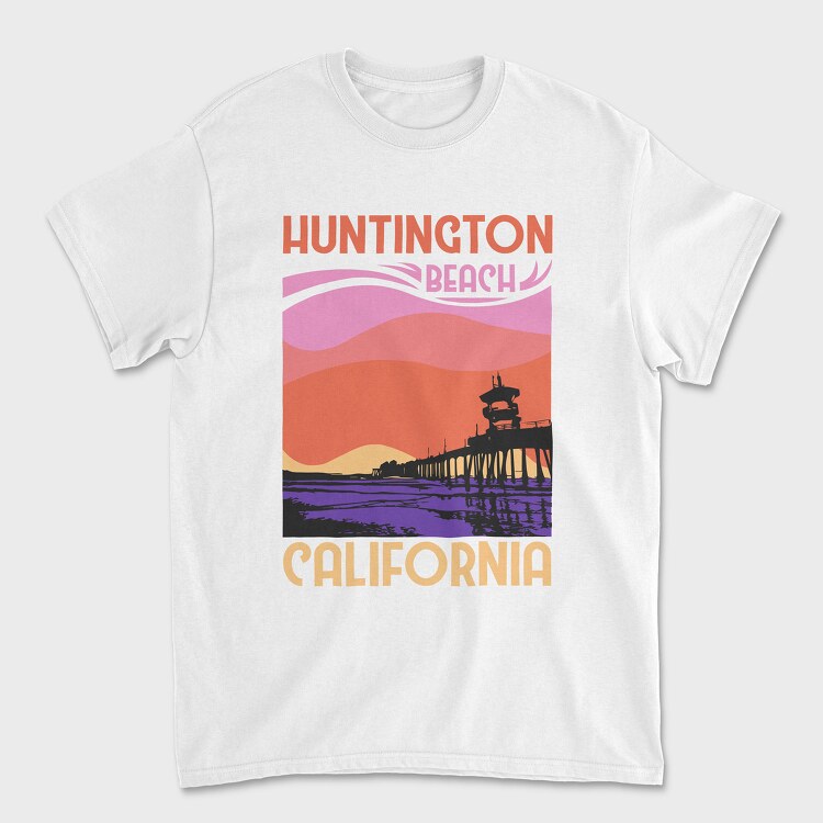 Huntington Beach, Tricou Barbati (Unisex)