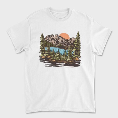 Mountain Sun Lake, Tricou Barbati (Unisex)