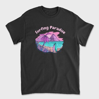 Surfing Paradise, Tricou Barbati (Unisex)