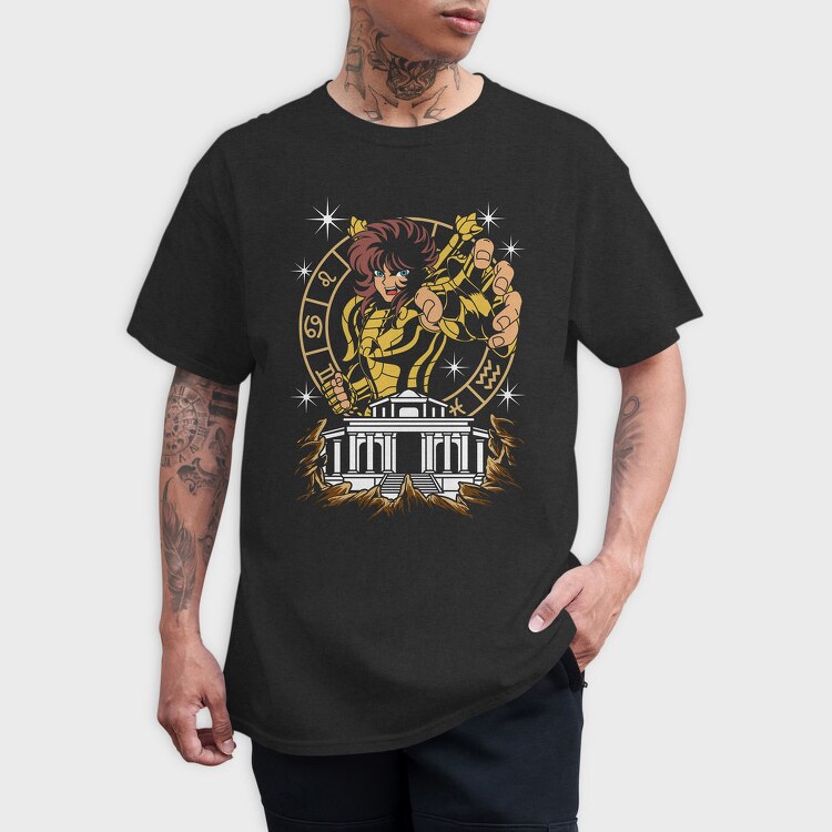 Lion Zodiac Warrior, Tricou Barbati (Unisex)