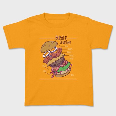 Tricou Copii, Burger Anatomy