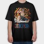One Piece Fire, Tricou Oversize Barbati (Unisex)
