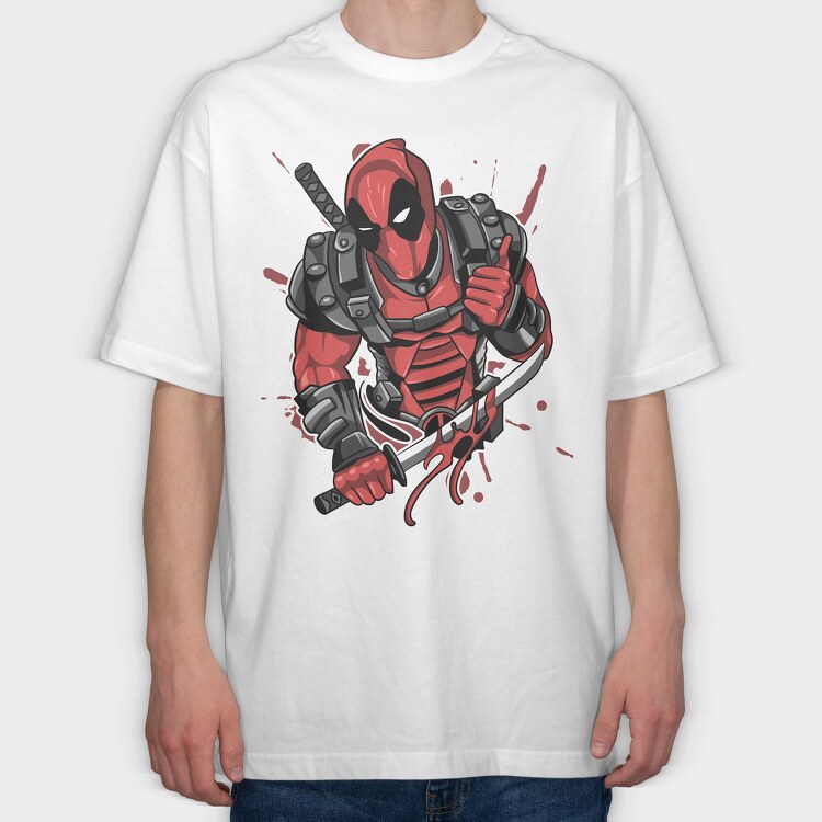 Deadpool Blood Bath, Tricou Oversize Barbati (Unisex)