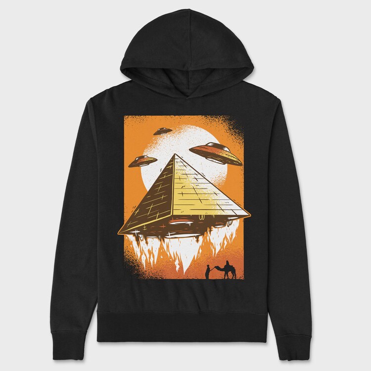 Ufo Pyramid, Hanorac Oversize Barbati (Unisex)