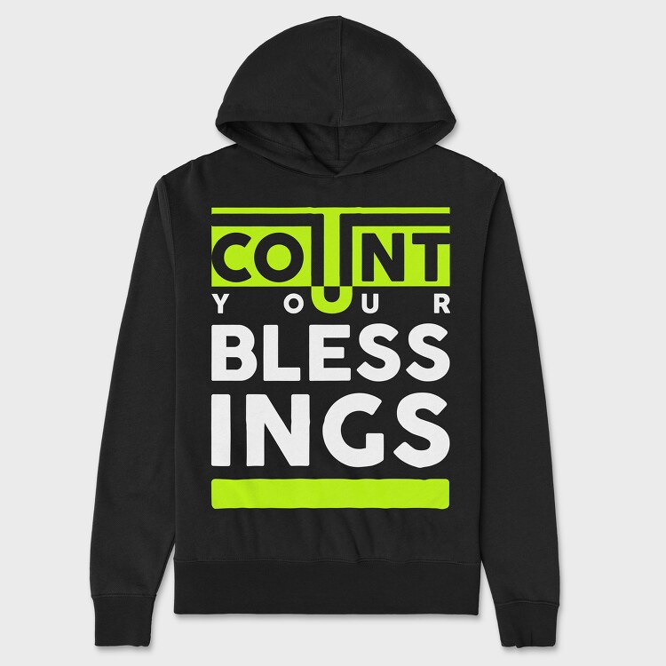 Count Your Bless, Hanorac Oversize Barbati (Unisex)