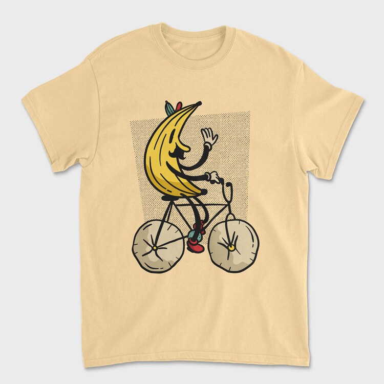 Tricou Barbati (Unisex), Banana Riding Bike