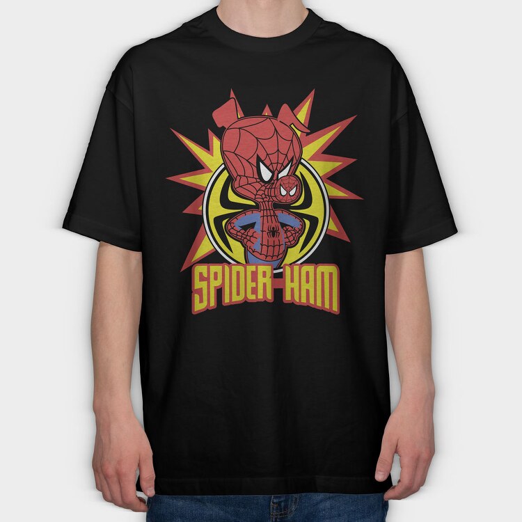 Spider Ham Blast, Tricou Oversize Barbati (Unisex)