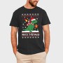 Dino Xmas Sweater, Tricou Barbati (Unisex)