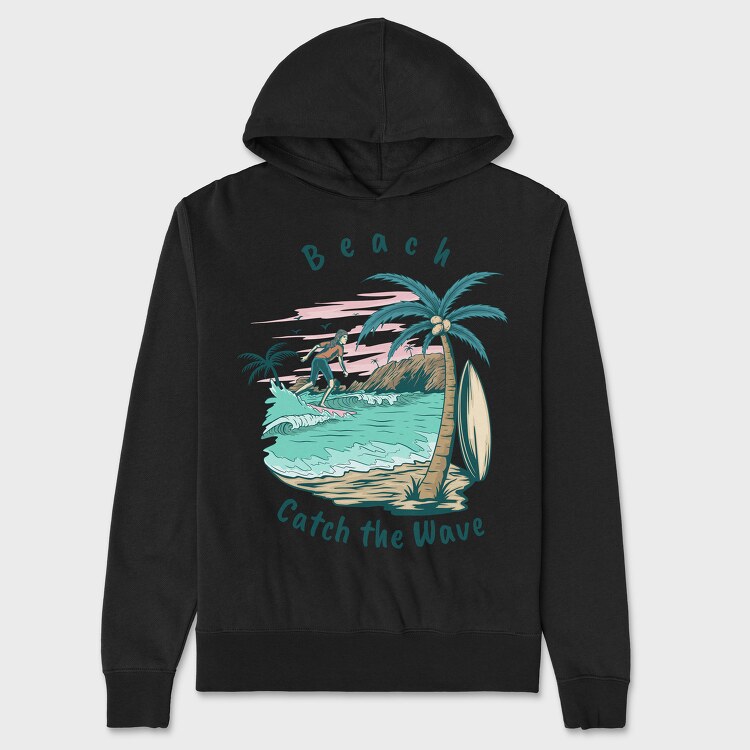 Beach Catch the Wave, Hanorac Oversize Barbati (Unisex)