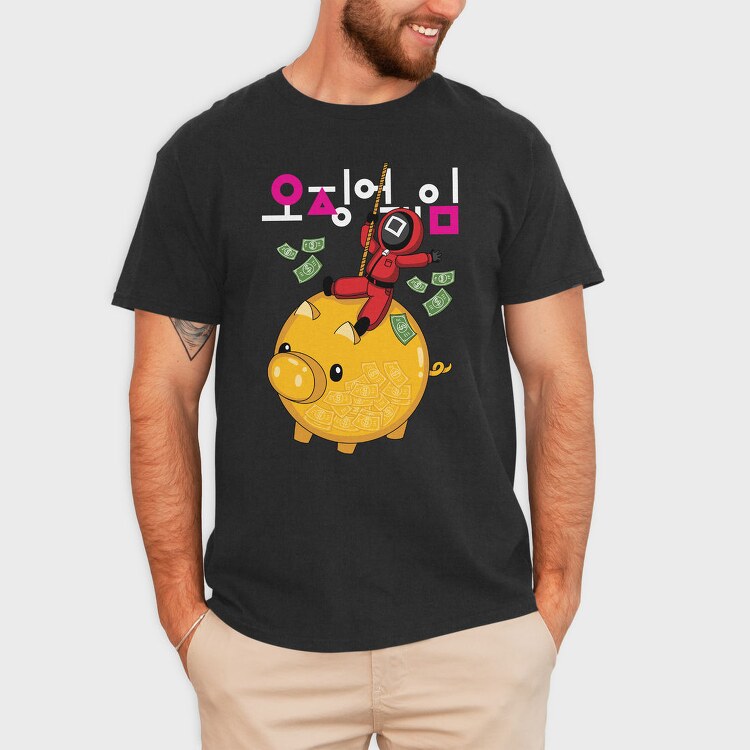 Piggy Bank Climb, Tricou Barbati (Unisex)