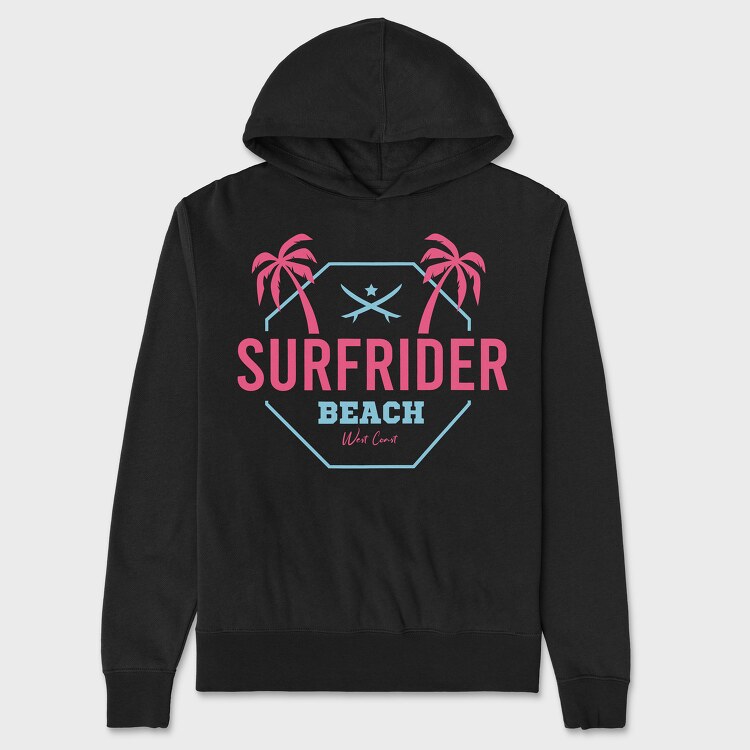 Surfrider Beach, Hanorac Oversize Barbati (Unisex)