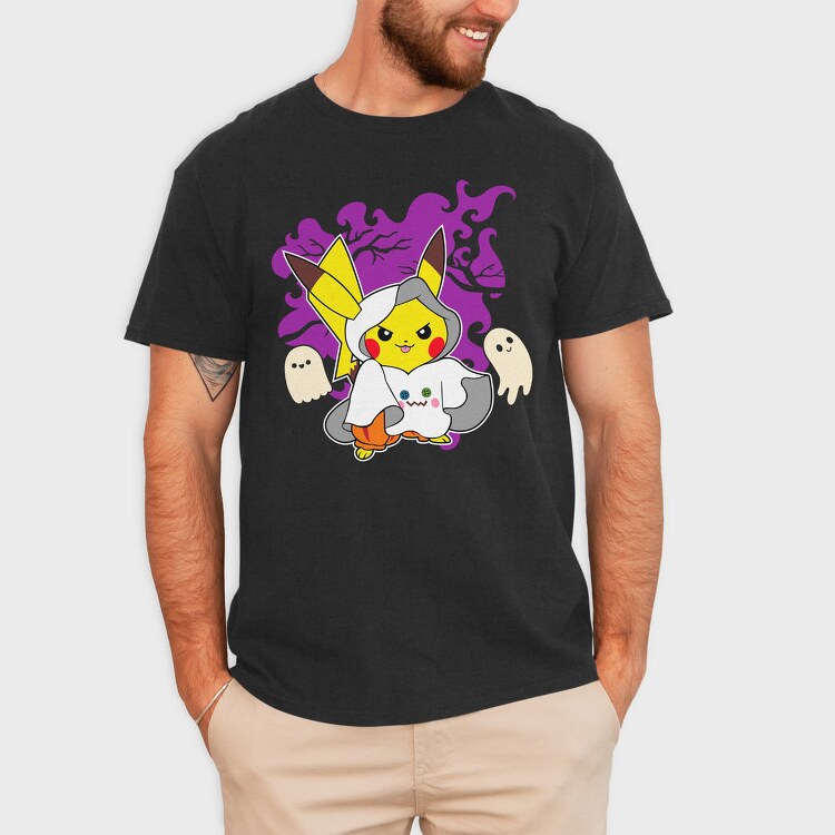 Pikachu Ghost Costume, Tricou Barbati (Unisex)