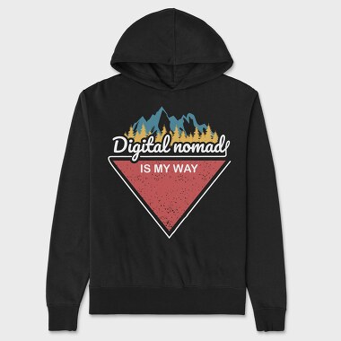 Digital Nomad Is My Way, Hanorac Oversize Barbati (Unisex)