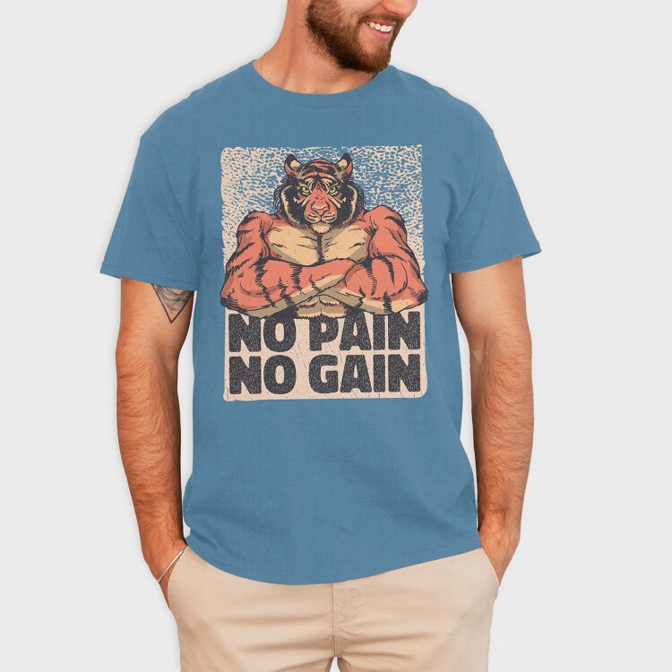 Muscular Tiger, Tricou Barbati (Unisex)