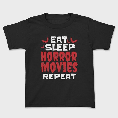 Tricou Copii, Eat Sleep Horror Movies