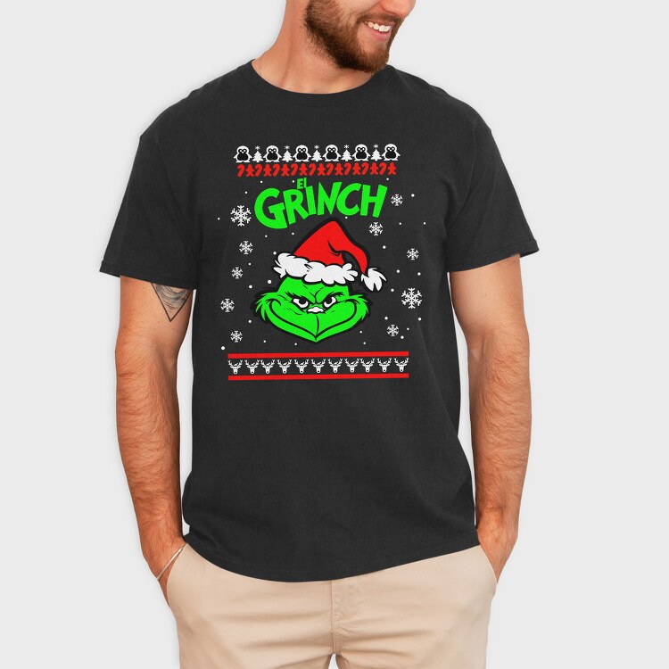 El Grinch Xmas, Tricou Barbati (Unisex)