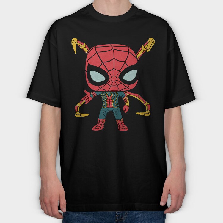 Spiderman Chibi, Tricou Oversize Barbati (Unisex)