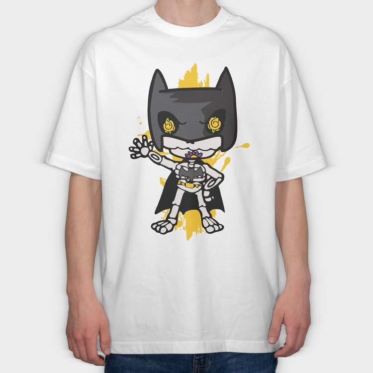 Batman Chibi, Tricou Oversize Barbati (Unisex)